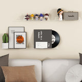 Lifewit Floating Shelves for Wall, Acrylic Display Shelf Wall Mounted for Figure, Car, Art, Book, 14" Perfume Organizer for Bathroom, Bedroom, Living Room, Nursery, Home Decor, Clear, 6 Pack