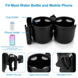 Accmor 2-in-1 Walker Cup Holder with Phone Holder, Wheelchair Cup Holder, Rollator Cup Holder, Cup Phone Holder for Walker, Wheelchair, Rollator, Mobility Scooter