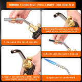 DOMINOX Propane Torch Head, High Intensity Torch Head Trigger Start Gas Torch, Map Gas Torch Kit for Propane, Map and Mapp Gas, Mapp Gas Torch for Soldering, Welding, Cooking (Not Included Gas Tank)