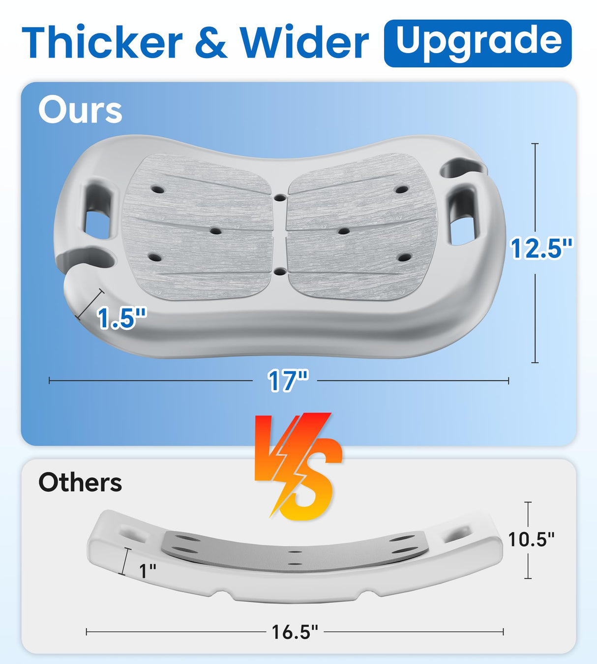 HOMLAND Shower Chair for Inside Shower, FSA/HSA Eligible, Adjustable Shower Stool with Strong Non-Slip Feet, 350 lbs Shower Seat for Inside Tub, Bench Bath Chair for Elderly and Disabled, Grey