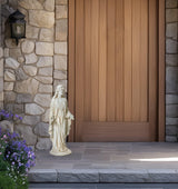 LuxenHome Virgin Mary Statue Outdoor, 29.5'' Large Outdoor Garden Statues