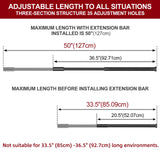 AceMining Sliding Door Security Bar,Heavy Duty Sliding Patio Door Lock Bar, 20-50inch Adjustable Multi-use Window Security Bars, Sliding Door Stopper,Black,1Pack