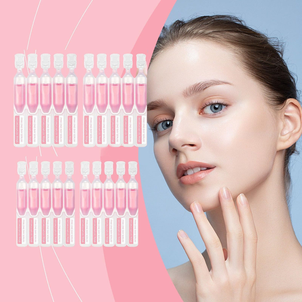 PDRN PinkOne Day Serum, Salmon DNA Repair Essence Ultra-Hydrating Vials 2ML/10bottles, Moisturizer & Firming Serum