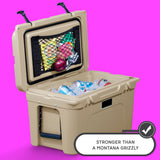 Cooler Net for Dry Storage and Organization - Compatible with YETI, RTIC, Ninja, Igloo, Coleman, Lifetime, Pelican Ice Chests - Works with Cooler Lights, Wheel Kits, RTIC Cooler Accessories, and More