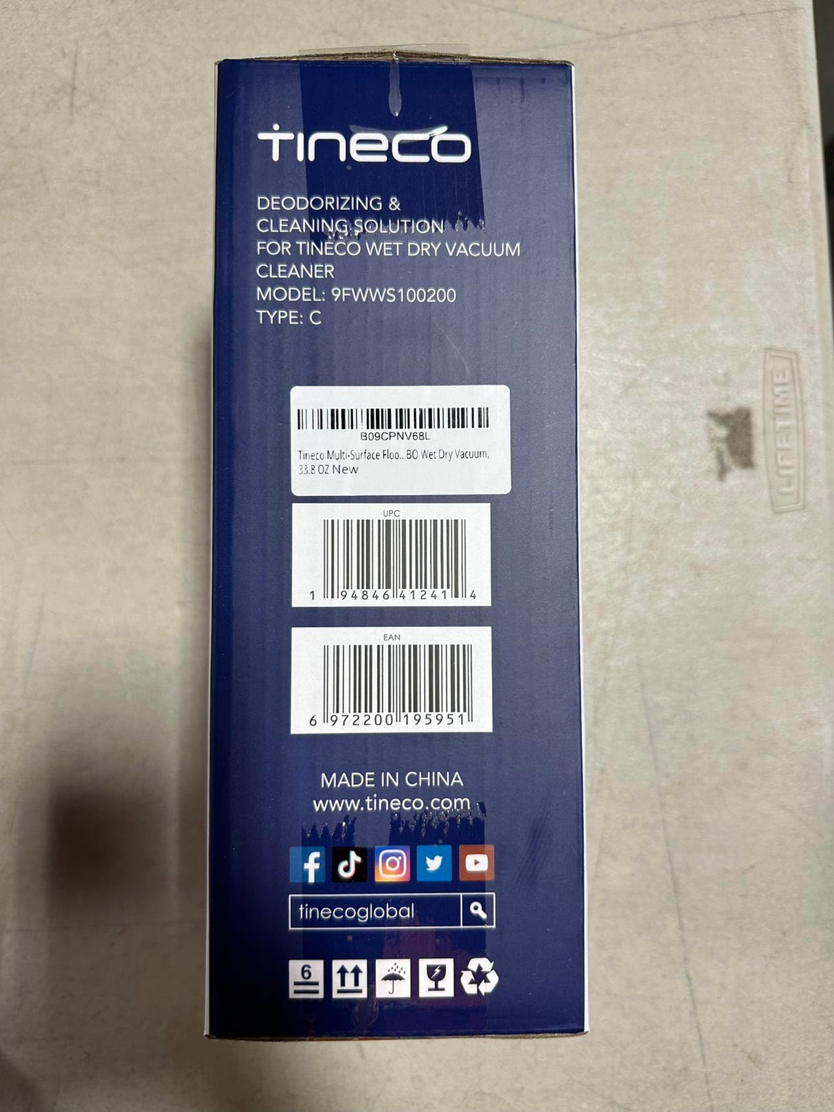 Tineco Floor Cleaning Solution 1L for iFLOOR Series (EXCEPT iFLOOR 5 Steam), FLOOR ONE S3 / S5 / S6 / S7 Series, S9 Artist Pro (EXCEPT S5 Steam / S7 Steam / S9 Artist Steam) Wet Dry Vacuum (33.8 OZ)