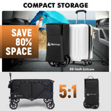 Hikenture Wagons Carts Foldable 330LBS, Heavy Duty Collapsible Wagon