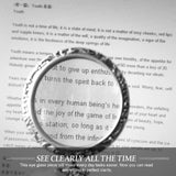 YYHSND 10X Magnifying Glass Necklace Magnifier Necklace Pendant Optical Magnifier with Chain Necklace for Library, Reading, Zooming and Jewelry (Color : Silver)