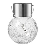 PARTPHONER 12 Pack Hanging Solar Lights Outdoor, Waterproof Solar Globe Lantern with Handle and Clip, Decorative Cracked Glass Ball Lights for Christmas Decor, Tree, Yard, Garden, Patio (Cold White)