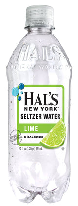 Hal's New York Seltzer Water Variety Flavor Pack, 20 ounces (24 Pack)