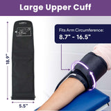 Blood Pressure Monitor for Home Use with Large Upper Arm Cuff - Automatic Talking Pulse and BP Machine with 240 Memory Recalls for 3 Users - Carrying Bag and Batteries Included, Backlit Digital LCD