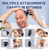 Head Shaver 7D, Wyklaus Head Shavers for Bald Men, Head Electric Razor with Nose Hair Trimmer, Waterproof Wet Dry Mens Grooming Kit