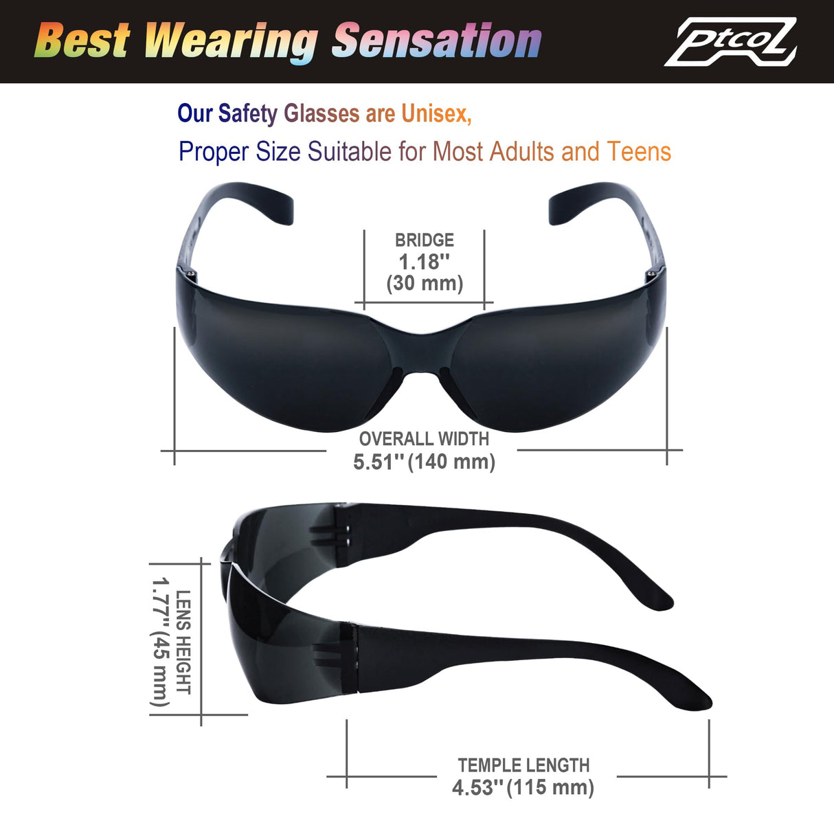 28 Pack Safety Glasses (Bulk Pack of 24+4) Unisex Black Tinted Anti-Scratch Protective Goggles Impact Resistant Lens Eyewear with ANSI Z87.1 Certified Perfect for Construction, Shooting and Laboratory