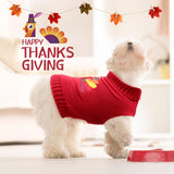 3 Pack Halloween Thanksgiving Christmas Dog Cat Knit Sweater Set - Dog Clothes with Santa Pattern Pumpkin Turkey Pets Costumes-Dog Fall Sweaters for Holiday(m)