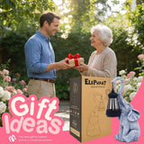 Goodeco Elephant Statue for Garden Decor with Gift Appeal - Ideal Gifts for Women, Mom or Birthdays, Beautifully Crafted Outdoor & Home Decor to Wow Your Guests (11" Elephant)