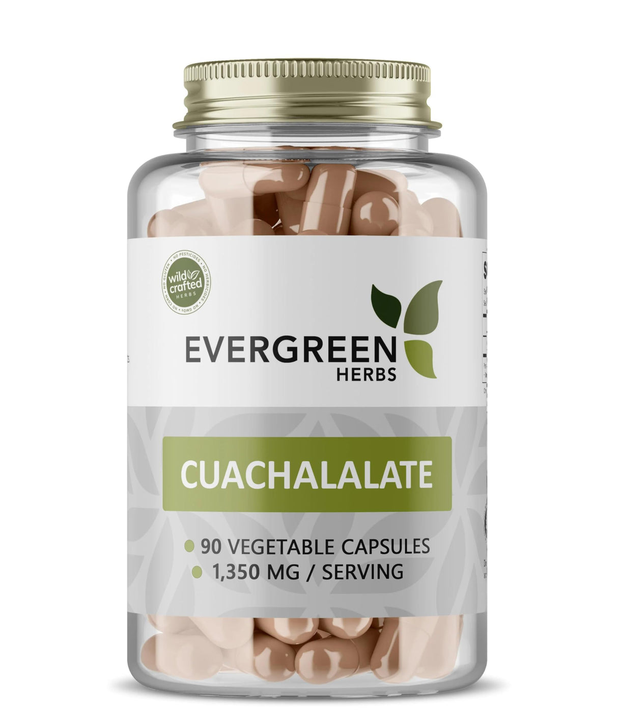 Evergreen Herbs Cuachalalate Herb (Amphipetyglum Adstringens) - Resealable Stand Up Pouch to Ensure Freshness! (Capsules)