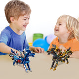 Transforming Dinosaur Toys, 2 in 1 Magnetic Cars Collision Transform into Dino Toys, for Boys Girls Toy Age 2-12, Christmas Birthday Gift (Gold Blue)