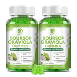 (2 Pack) Soursop Graviola Gummies - Soursop Leaves Extract w/Vitamin C, Zinc & Whole Natural Food for Immunity, Liver, Zzz & Antioxidant, Gluten Free, Vegan, 120 Gummies