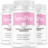 (3 Pack) FemiPro Bladder Control Pills - Original FemiPro Capsules, Femi Pro Bladder Control Support Supplement, Probitic FemiPro Pills for Overall Health and Wellness Reviews, 90 Capsules 3 Months