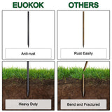 EUOKOK Rebar Stakes 24 Inch Straight Metal Spikes (40pcs) Ground Anchors