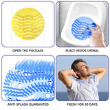 Urinal Screen Deodorizer, 12 Pack Urinal Cakes Bulk Scented Anti-Splash, Urinal Mats Deodorizer Fresh Pads – Ideal for Schools, Bathrooms, Restrooms, Office (Ocean Breeze/Lemon/Orange)