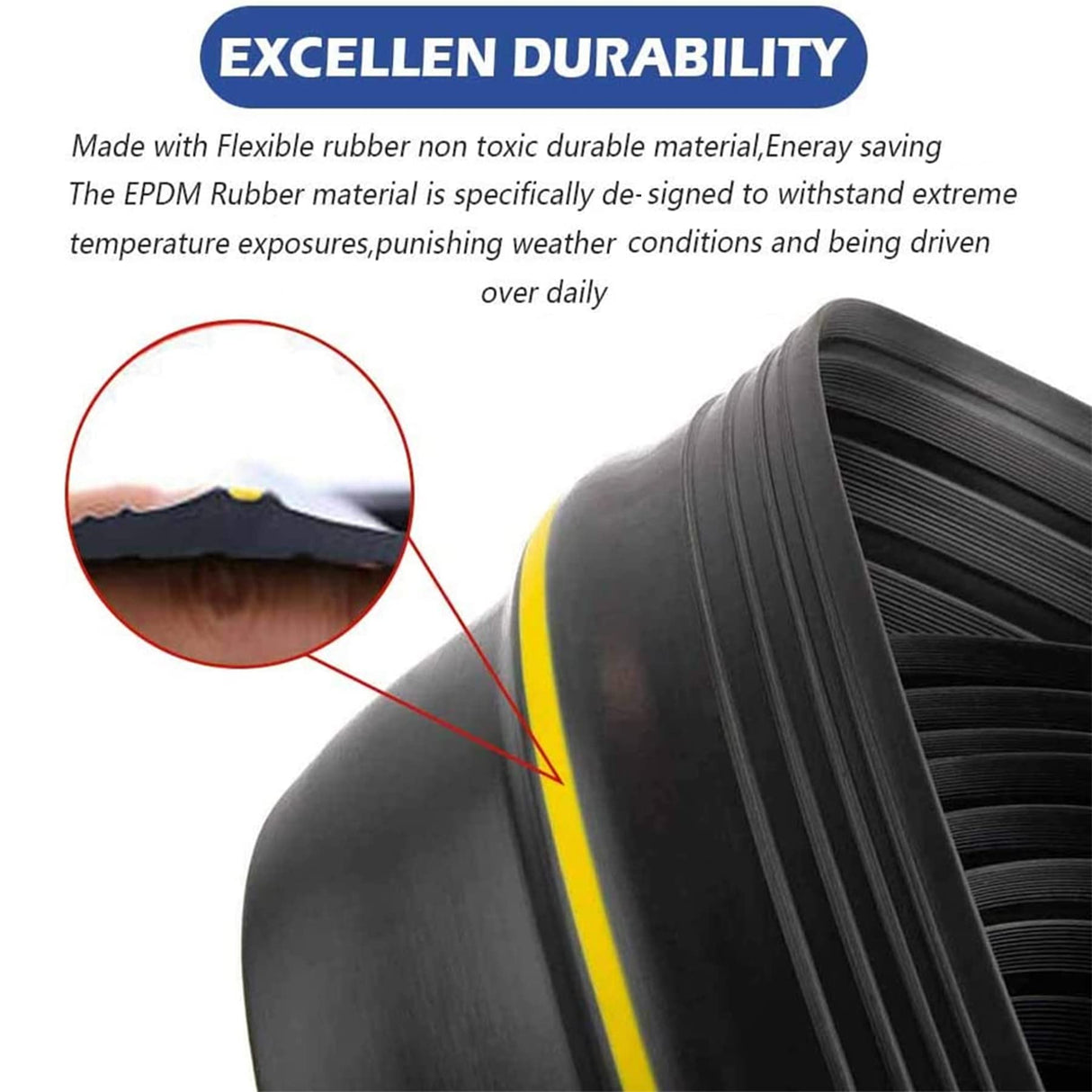 ToLanbbt 20Ft/6M Universal Garage Threshold Seal Strip with 300ml Black Sealants/Adhesives, Garage Door Bottom Weatherproof Strip Rubber DIY Weather Stripping Replacement (Black+Yellow)