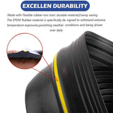 ToLanbbt 20Ft/6M Universal Garage Threshold Seal Strip with 300ml Black Sealants/Adhesives, Garage Door Bottom Weatherproof Strip Rubber DIY Weather Stripping Replacement (Black+Yellow)