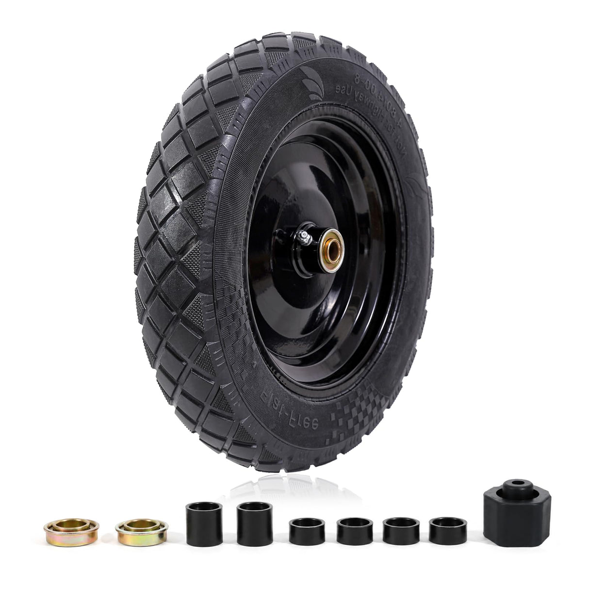 MZREXN 4.80/4.00-8" Flat Free Tire and Wheel 15" Wheelbarrow Tires