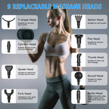 APHERMA Massage Gun, Muscle Massage Gun for Athletes Handheld Electric Deep Tissue Back Massager, Percussion Massage Device for Pain Relief with 30 Speed Levels 9 Heads