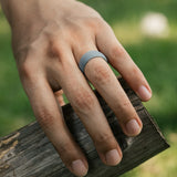 ThunderFit Men's Air Groove Silicone Rings, Breathable, 7.8mm Wide