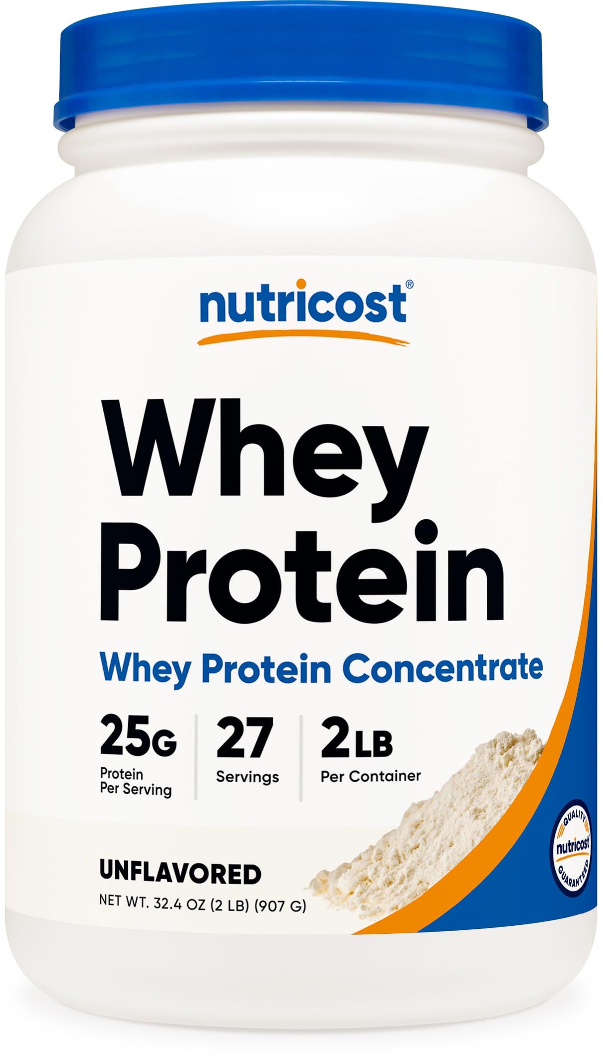 Nutricost Whey Protein Concentrate (Unflavored) 2LBS - Gluten Free & Non-GMO