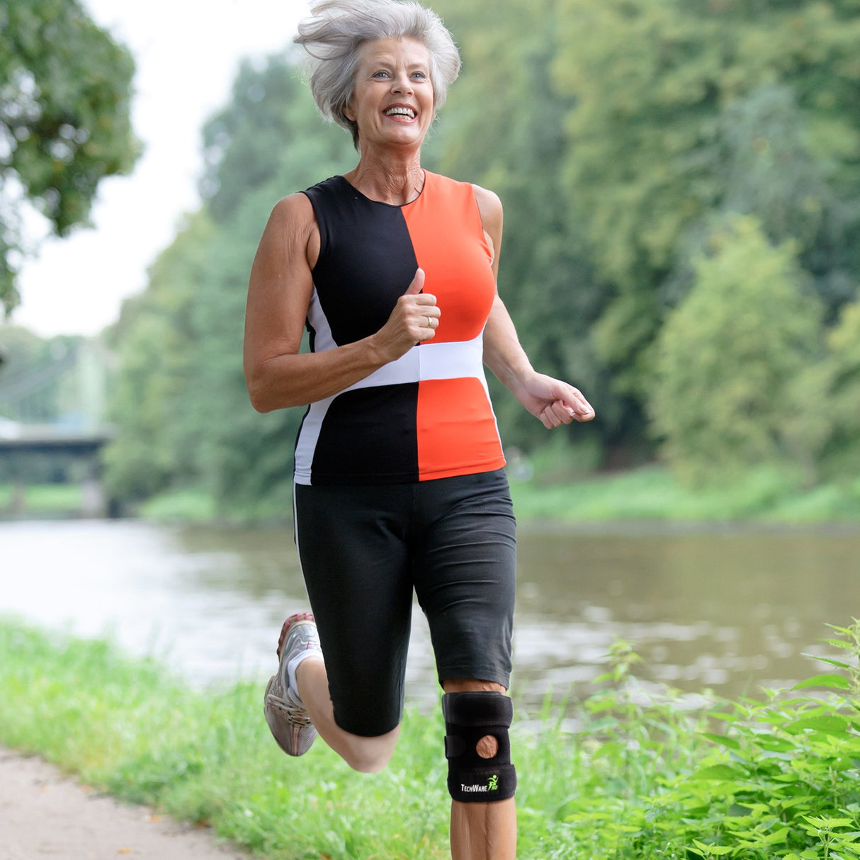 TechWare Pro Knee Brace Support - Plus Size Knee Brace. Relieves ACL, LCL, MCL, Meniscus Tear, Arthritis, Tendonitis Pain. Dual Stabilizers Non Slip Comfort Neoprene. Bi-Directional Straps - XXLarge