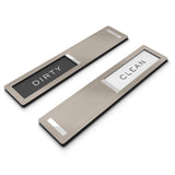 Clean dirty magnet for dishwasher, Kubik Letters Premium Stainless Steel Grade 304, Kitchen Organizers and Storage Decor Accessories, Extra Adhesive Tapes Included.