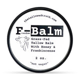 The Tallowed Truth F-Balm Tallow – Grass-fed, Grass-finished Tallow – 5 Ingredients Only – Canadian-made All Purpose Tallow Balm – Made in Canada – Tallow for Face & Body – 2 oz (1-Pack)