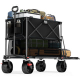 TIMBER RIDGE 400L Folding Double Decker Wagon with Brakes, 54" Extra Long