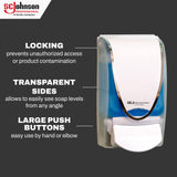 SC Johnson Professional Azure FOAM Dispenser and Refill Starter Kit, Wall Mount Soap Dispenser for Hand Soap, 1 Refresh Azure FOAM Hand Wash, 1 Liter Cartridge, 33.8 fl. oz., for Professional Use Only