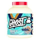 GHOST Whey Protein Powder, Cinnabon - 5LB Tub, 25G of Protein - Cinnamon Roll Flavored Isolate, Concentrate & Hydrolyzed Whey Protein Blend - Post Workout Shakes - Soy & Gluten Free