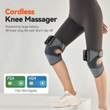 IKEEPFIT Cordless Knee Massager with Heat Vibration for Pain Relief, MAXwarm 4.0[2025 Upgraded] - Electric Heated Knee Brace with 5 Heat Levels and 3 Massage Mode, Gifts for Men Women (Grey, Pair)