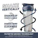 HELIMIX 2.0 Vortex Blender Shaker Bottle Holds upto 28oz | No Blending Ball or Whisk | USA Made | Portable Pre Workout Whey Protein Drink Shaker Cup | Mixes Cocktails Smoothies Shakes | Top Rack Safe