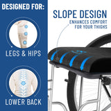 Everlasting Comfort Memory Foam Wheelchair Cushion - Gel Seat Cushion for Seniors and Adults - Pressure Relief and Tailbone Pain Support - Ventilated and Soft Cushion for Ultimate Comfort