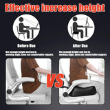 HOMBYS Extra Thick Chair Cushions for Office,6 in Breathable Adult Booster Seat for Car,Waterproof Car Seat Cushion to Raise Seat Height,PU Leather Desk Chair Cushion for Long Sitting