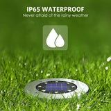 OULONGER Solar Lights Outdoor 16 Pack, Solar Garden Outdoor Waterproof Pathway Lights Bright In-Ground Light Outdoor Lighting Decor for Lawn, Patio, Yard, Driveway, Step and Walkway White Light