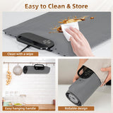 Food Warming Mat – Fast Heating Electric Warming Tray with 7 Temp Settings, 11-Hour Timer & Auto Shut-Off, Foldable Silicone Mat with Child Lock, Portable Warming Pad for Buffets, Holidays – Gray