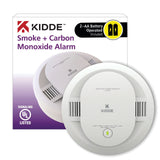 Kidde Smoke Detector, 10-Year Battery, LED Indicators, Replacement Alert, Test-Reset Button & Smoke & Carbon Monoxide Detector, AA Battery Powered, LED Warning Light Indicators
