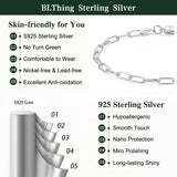 BLThing Silver Bracelets for Women 3mm Sterling Silver Paperclip Bracelet