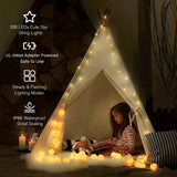 Minetom 33ft Plug in Star String Lights with Remote and Timer