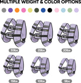 APEXUP Weighted Vest with 5lbs/10lbs/15lbs/20lbs/25lbs/30lbs Weights and Reflective Stripe, Weight Vest Men Women for Workout, Strength Training, Running (Pastel Purple, 5lbs)