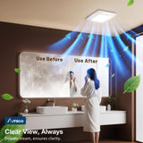Amico Bathroom Exhaust Fan with Light, 80 CFM, 0.9 Sones, 1000LM, 5CCT, Easy Install, Ceiling Mount Shower Bathroom Fan, Adjustable Household Ventilation Fan, ETL & FCC Certified