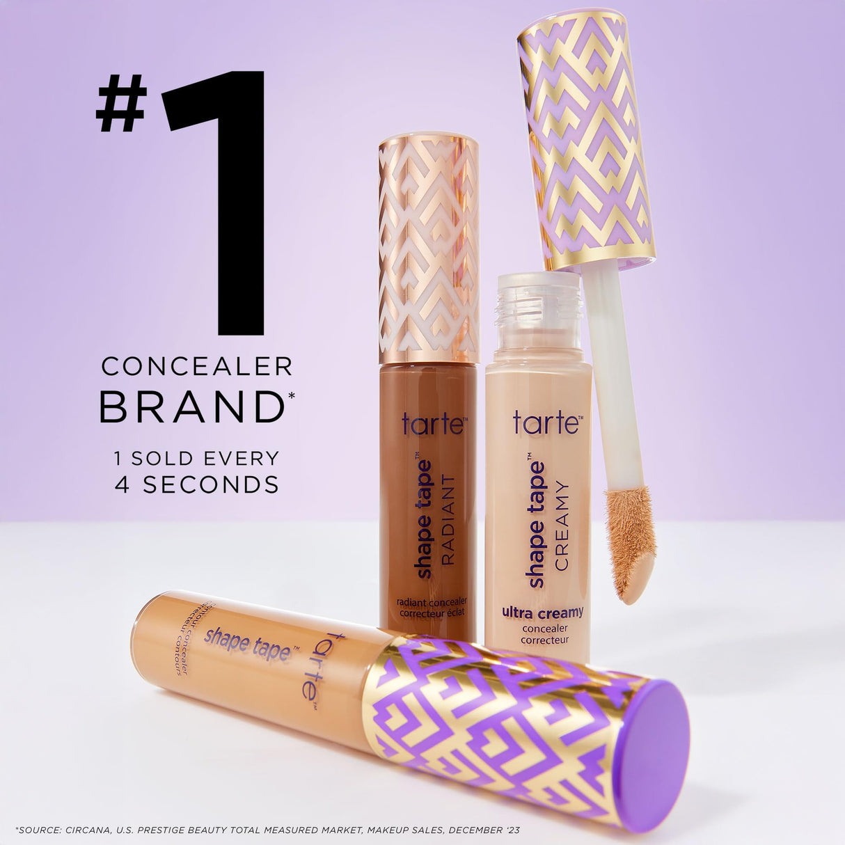 tarte shape tape full-coverage concealer - 8B porcelain beige (very fair skin with cool, pink undertones) - full size