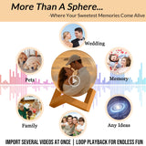 WINSD Memory Sphere Lamp 2.7" Crystal Ball Video Player Memory Orb Lamp Personalized Uploadable Videos & Photos Video Gift for Couples Friends Anniversary Birthday Christmas Gifts