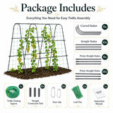 FOLLOOK Cucumber Trellis for Raised Garden Bed, 63x48inch, Black
